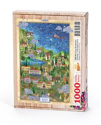 Türkiye Minyatürleri - Kırklareli - Nasuhi Hasan Çolpan Ahşap Puzzle 1000 Parça (TS27-M)