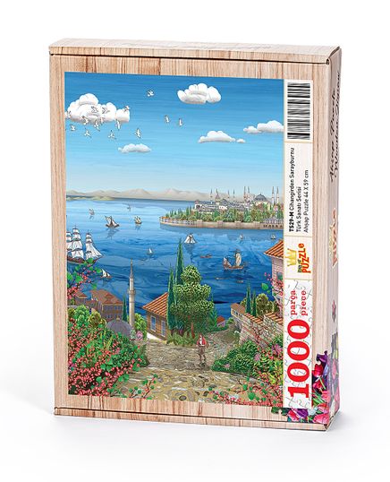 Cihangirden Sarayburnu - Nasuhi Hasan Çolpan Ahşap Puzzle 1000 Parça (TS29-M)