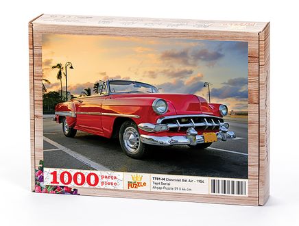 Chevrolet Bel Air - 1954 Ahşap Puzzle 1000 Parça (TT01-M)