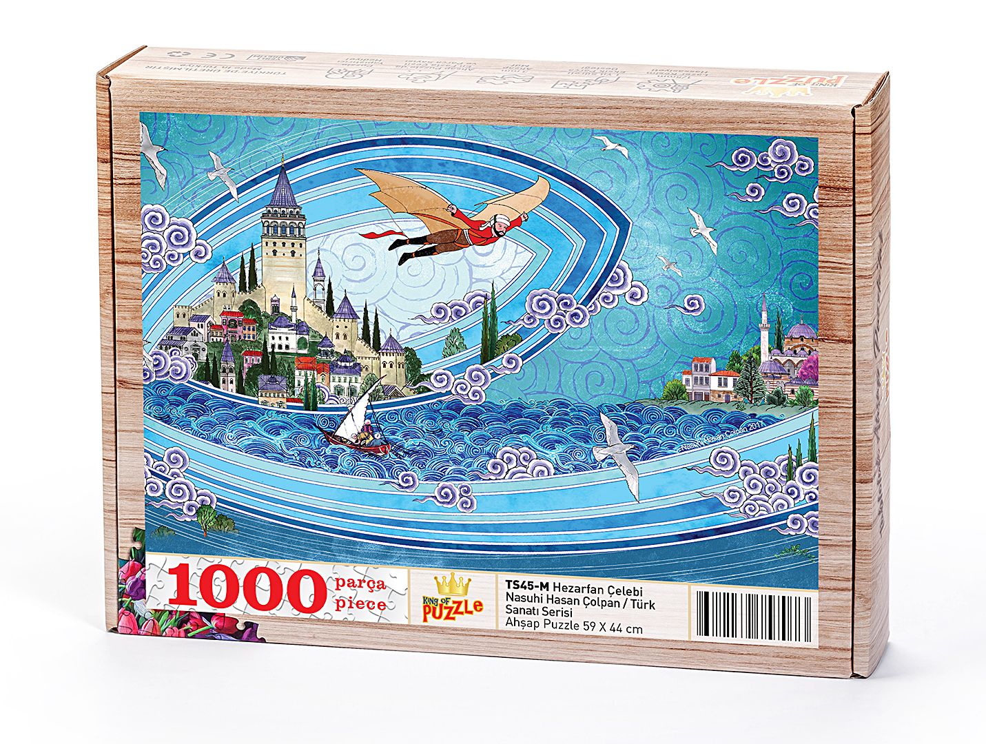 Hezarfan Çelebi - Nasuhi Hasan Çolpan Ahşap Puzzle 1000 Parça