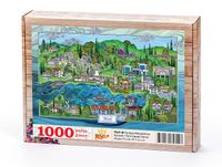 Türkiye Minyatürleri - Kocaeli - Nasuhi Hasan Çolpan  Ahşap Puzzle 1000 Parça (TS47-M)
