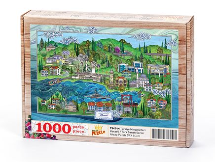 Türkiye Minyatürleri - Kocaeli - Nasuhi Hasan Çolpan  Ahşap Puzzle 1000 Parça (TS47-M)