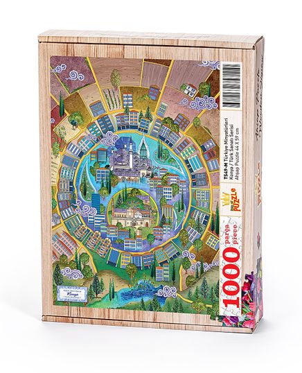 Türkiye Minyatürleri - Konya - Nasuhi Hasan Çolpan Ahşap Puzzle 1000 Parça (TS49-M)