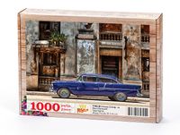 Havana Sokağı  ve Mavi Plymouth Ahşap Puzzle 1000 Parça (TT05-M)