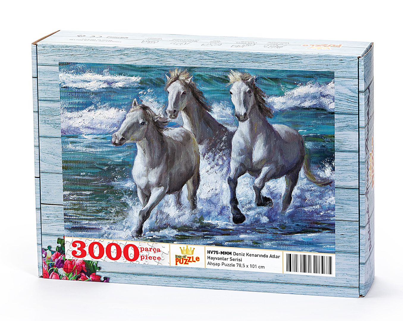 Deniz Kenarında Atlar Ahşap Puzzle 3000 Parça (HV75-MMM) - Fiyatı