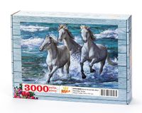 Deniz Kenarında Atlar Ahşap Puzzle 3000 Parça (HV75-MMM)