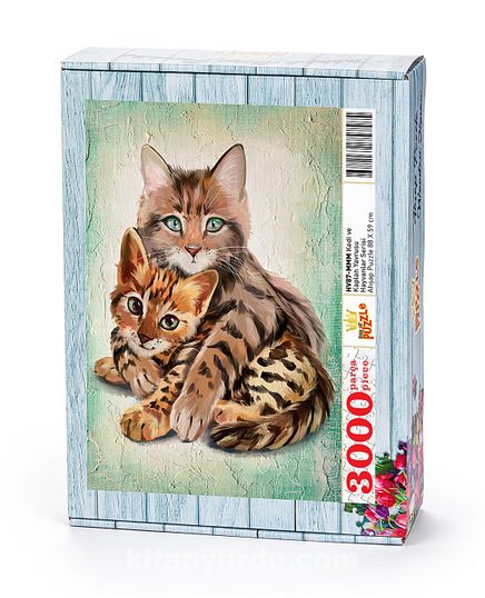 Kedi ve Kaplan Yavrusu Ahşap Puzzle	3000 Parça (HV87-MMM)