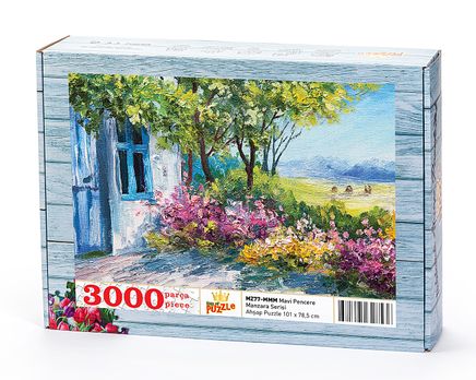 Mavi Pencere Ahşap Puzzle 3000 Parça (MZ77-MMM)