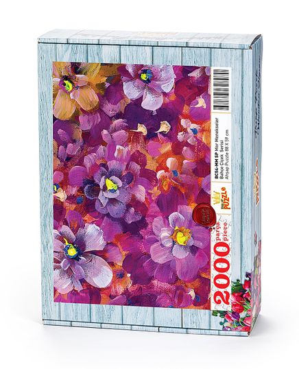 Mor Menekşeler (Sürpriz Parçalı) Ahşap Puzzle 2000 Parça (BC54-MM)