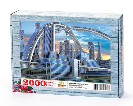 Fütüristik Şehir Ahşap Puzzle 2000 Parça (BK51-MM)
