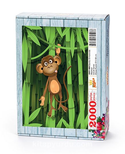 Bambu Ormanında Maymun At Ahşap Puzzle 2000 Parça (CK51-MM)