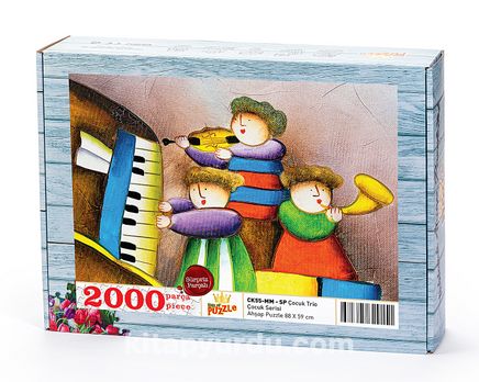 Çocuk Trio (Sürpriz Parçalı) Ahşap Puzzle 2000 Parça (CK55-MM) 