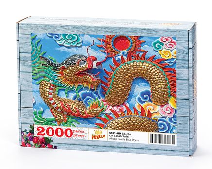 Ejderha Ahşap Puzzle 2000 Parça (CS51-MM)