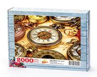 Köstekli Saatler Ahşap Puzzle 2000 Parça (HR51-MM)