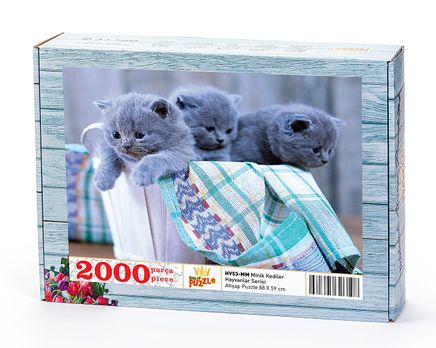 Minik Kediler Ahşap Puzzle 2000 Parça (HV53-MM)