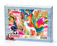 Renkli Papağanlar Ahşap Puzzle 2000 Parça (HV54-MM)