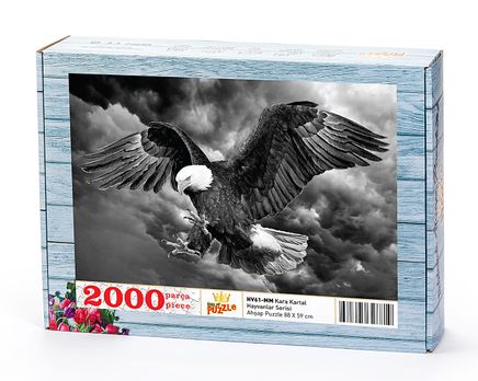 Kara Kartal Ahşap Puzzle 2000 Parça (HV61-MM)