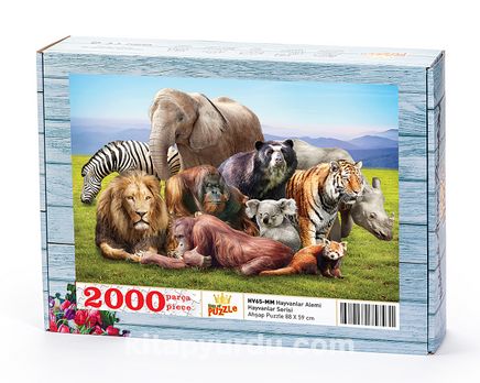 Hayvanlar Alemi	Ahşap Puzzle 2000 Parça (HV65-MM)