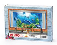 Kediler ve Akvaryum Ahşap Puzzle 2000 Parça (HV71-MM)