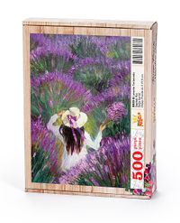 Lavanta Tarlasında Şapkalı Kız Ahşap Puzzle 500 Parça (DG20-D)