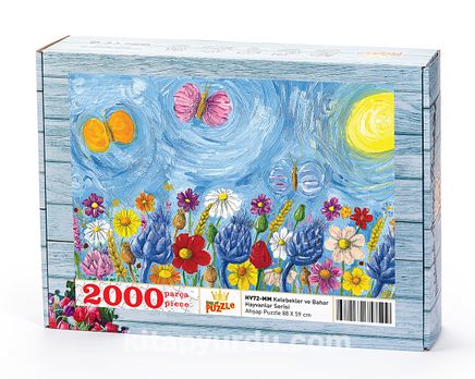 Kelebekler ve Bahar Ahşap Puzzle 2000 Parça (HV72-MM)