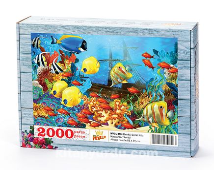Renkli Deniz Altı Ahşap Puzzle 2000 Parça (HV74-MM)