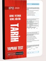 2023 KPSS Genel Yetenek Genel Kültür Tarih Yaprak Test