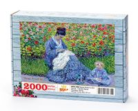 Bayan Monet ve Bir Çocuk / Claude Monet Ahşap Puzzle 2000 Parça (KR54-MM)