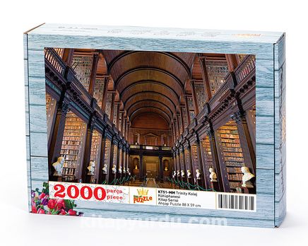 Trinity Kolej Kütüphanesi Ahşap Puzzle 2000 Parça (KT51-MM)