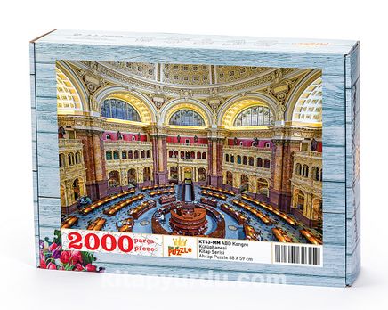 ABD Kongre Kütüphanesi Ahşap Puzzle 2000 Parça (KT53-MM)