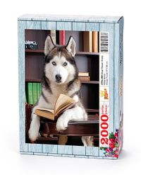 Kitap Okuyan Husky Ahşap Puzzle 2000 Parça (KT54-MM)