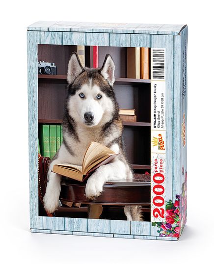Kitap Okuyan Husky Ahşap Puzzle 2000 Parça (KT54-MM)