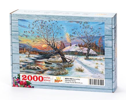 Kış ve Köy Ahşap Puzzle 2000 Parça (MZ52-MM)