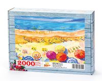 Plaj ve Renkli Şemsiyeler Ahşap Puzzle 2000 Parça (MZ53-MM)