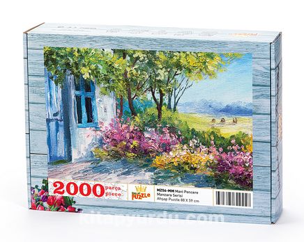Mavi Pencere Ahşap Puzzle 2000 Parça (MZ56-MM)