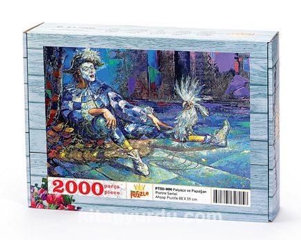 Palyaço ve Papağan Ahşap Puzzle 2000 Parça (PT50-MM)