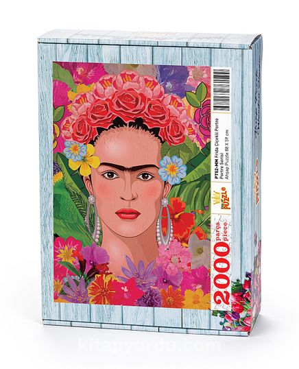 Frida Çiçekli Portre Ahşap Puzzle 2000 Parça (PT52-MM)