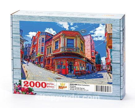 Balat Sokakları - İstanbul Ahşap Puzzle 2000 Parça (SK50-MM)