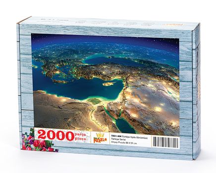 Türkiye Uydu Görüntüsü Ahşap Puzzle 2000 Parça (TR51-MM)