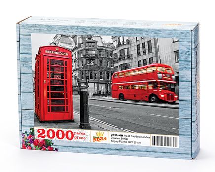 Fleet Caddesi Londra Ahşap Puzzle 2000 Parça (UK50-MM)