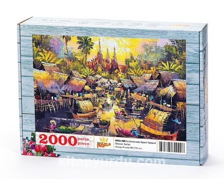 Su Kenarında Yaşam Tayland Ahşap Puzzle 2000 Parça (UK54-MM)