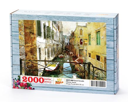 Kanal Venedik Ahşap Puzzle 2000 Parça (UK57-MM)
