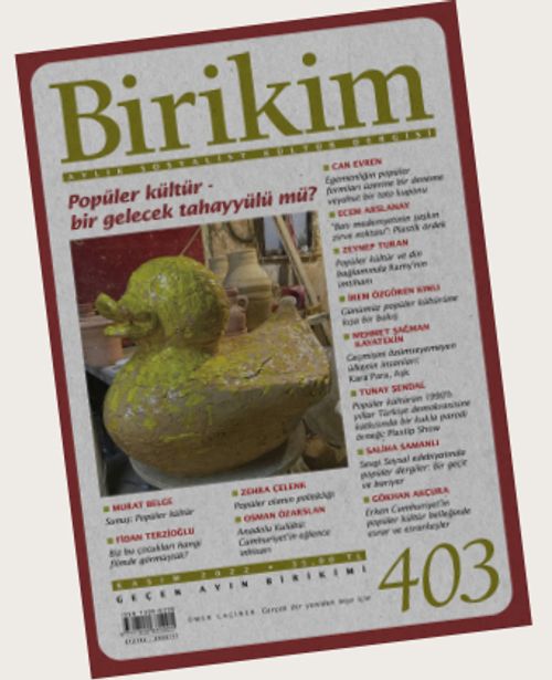 Birikim Aylık Sosyalist Kültür Dergisi Sayı:403 Kasım 2022