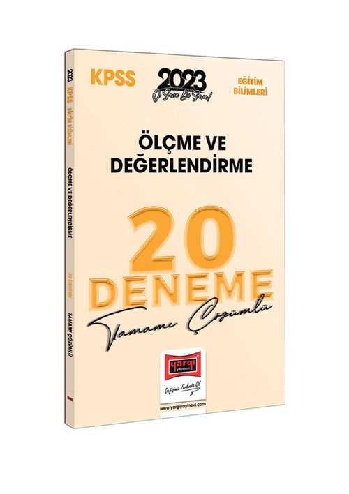 2023 KPSS Eğitim Bilimleri Ölçme ve Değerlendirme Tamamı Çözümlü 20 Deneme
