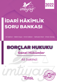 İmtiyaz İdari Hakimlik Çalışma Kitabı Borçlar Hukuku