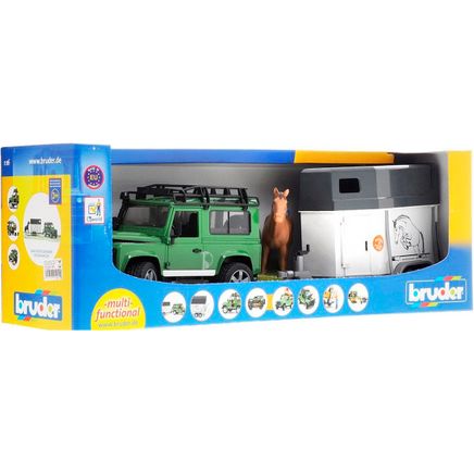 Bruder Land Rover Arazi Aracı ve At Nakil Aracı (25922)