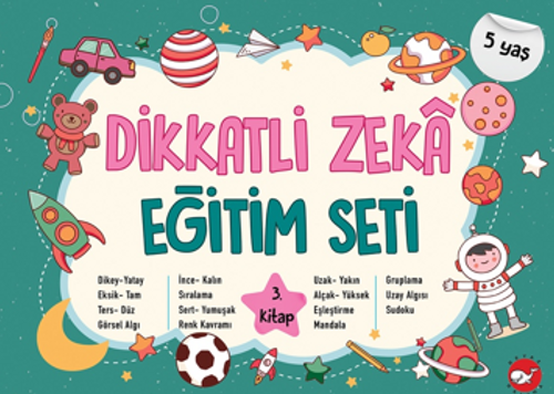 Dikkatli Zeka Eğitim Seti 3. Kitap  (5 Yaş)