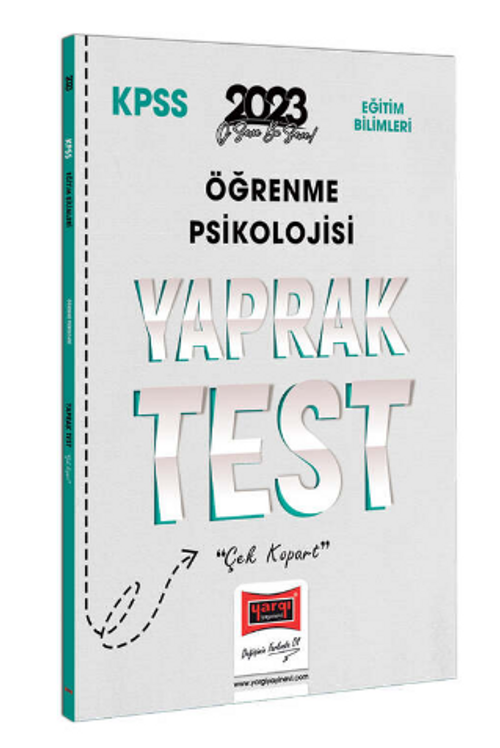 2023 KPSS Eğitim Bilimleri Öğrenme Psikolojisi Yaprak Test