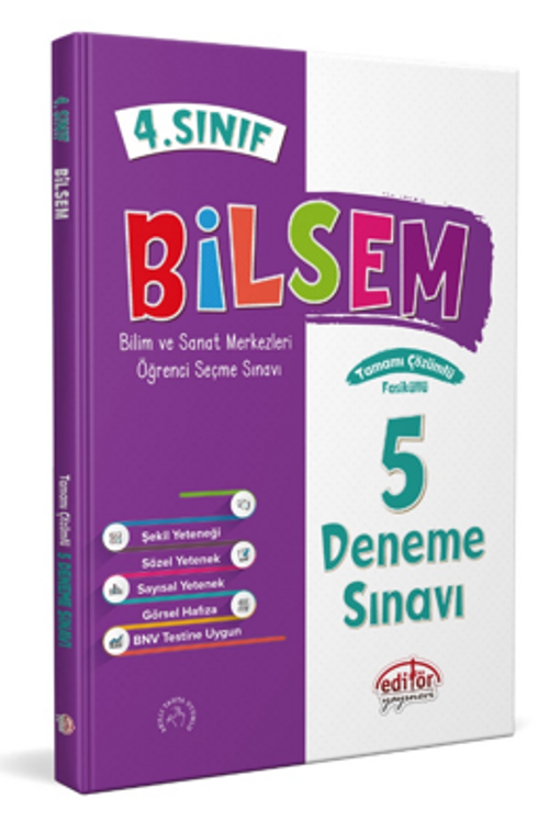 4.Sınıf Bilsem Tamamı Çözümlü 5 Fasikül Deneme Sınavı 