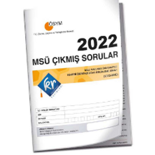 2022 MSÜ Çıkmış Sorular Tıpkı Basım Kitapçığı